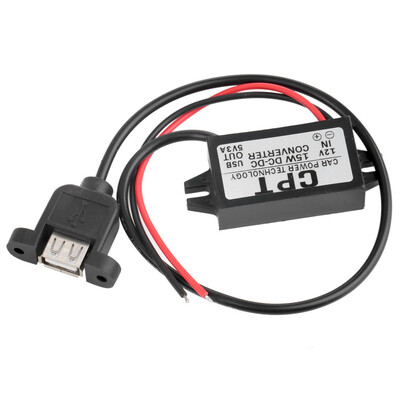 

DC Converter Module 12V To 5V 3A 15W USB Output Power Adapter
