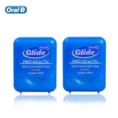 

Oral B Multi-protection Floss Waxed Dental Floss Deep Clean Oral Hygiene Flat Thread Flosser Cool Mint 437yd40m 2 pcs1 pack