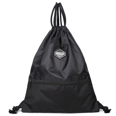 

【Jingdong supermarket】 Landcase shoulder bag men draw rope backpack portable travel package package tide package 169 diamond pattern black