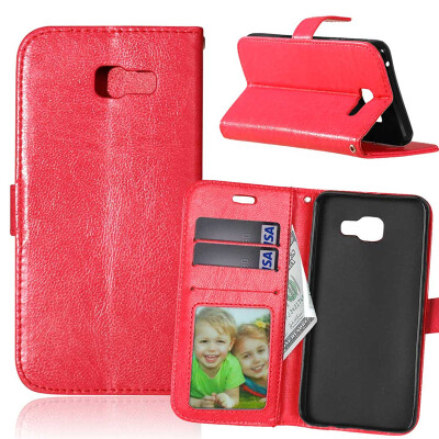 

Red Style Classic Flip Cover with Stand Function and Credit Card Slot for SAMSUNG GALAXY A5 2106/A510