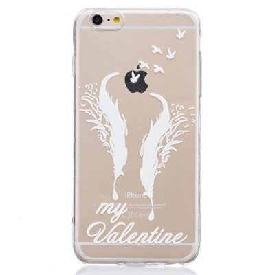 

Double feathers Pattern Soft Thin TPU Rubber Silicone Gel Case Cover for IPHONE 66S
