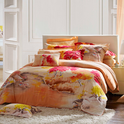 

LUOLAI cotton brushed print bed set/bed kit (duvet cover/bed sheet/pillowcase