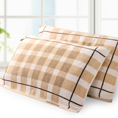 

Gold towel home textile cotton lattice pillow 2 installed