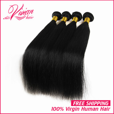 

8A Malaysian Virgin Hair Straight 4 Bundles 100% Human Hair Unprocessed Human Hair Weave Bundles Malaysian Straight Hair