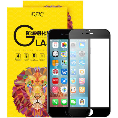 

ESK iPhone6 ​​/ 6S закаленная пленка Apple 6 / 6S стеклянная пленка 3D мягкая грань полноэкранный высокоразрешающий взрывозащищенный мобильный телефон защитная пленка JM116-black