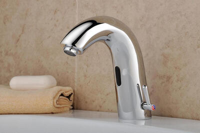 

Hands Free Automatic Sensor Faucet Cold&Hot Single Handle Bathroom Electrical Basin Robinet