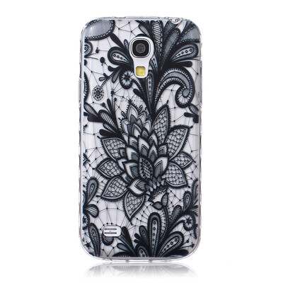 

Black Rose Pattern Soft Thin TPU Rubber Silicone Gel Case Cover for SAMSUNG GALAXY S4 Mini I9190