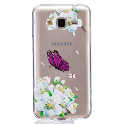 

Purple Butterfly Pattern Soft Thin TPU Rubber Silicone Gel Case Cover for SAMSUNG GALAXY J3 J310