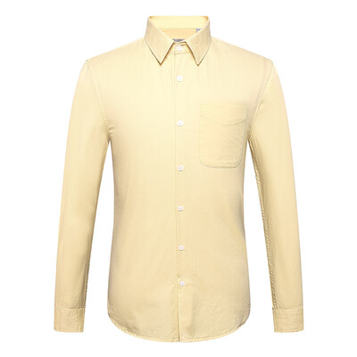 

Aston men's business fashion stitching small lattice cotton long-sleeved shirt