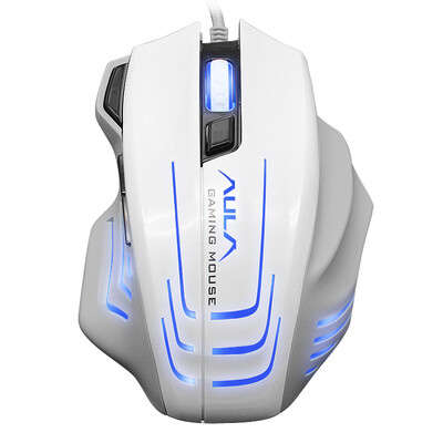 

Tarantula AULA ghost shark second generation colorful custom game mouse line electric sports professional mouse white version