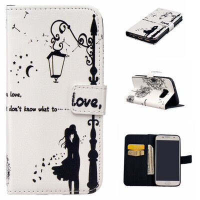 

Lovers and dandelion Design PU Leather Flip Cover Wallet Card Holder Case for SAMSUNG Galaxy S7 Plus