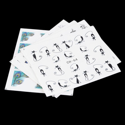

6 Sheet Nail Art Accessories Water Transfers Sticker Decals DIY Decoration