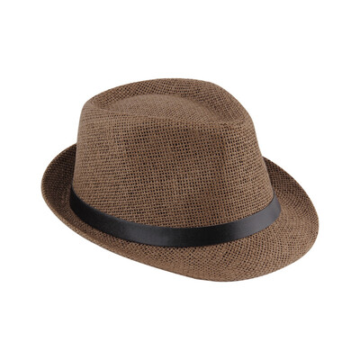 

Stylish Hat Summer Straw Hat Cap Topee Fedora Trilby Panama Hat Cap Jazz Hat
