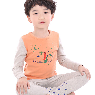 

Yu Zhaolin YUZHAOLINE Kids Underwear Set Combo Hot Cotton Thick Piece Autumn Qiu Qiuku M220341 Orange 100 yards