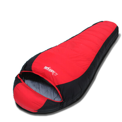 

Wolf walker down sleeping bag outdoor winter thickening camping warm adult camping white duck down sleeping bag red