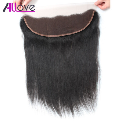 

7A Brazilian Straight Virgin Hair 13*4 Lace Frontal Closure with Baby Hair 8inch-20inch Human Hair Lace Frontal Knots Bleached