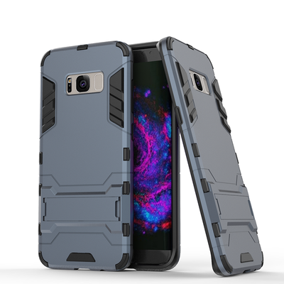 

Темно-синий Slim Robot Armor Kickstand Ударопрочный жесткий корпус из прочной резины для SAMSUNG GALAXY S8 Plus