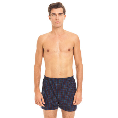 

Jingdong supermarket three guns men&39s cotton Arrow pants cotton yarn-dyed home leisure men&39s shorts blue black strip