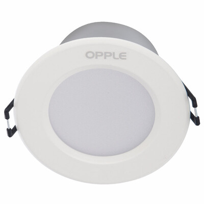 

Jingdong supermarket Op lighting LED downlight ceiling light aluminum paint white 5 only installed 3 Watt warm white 4000K hole 7-8 cm