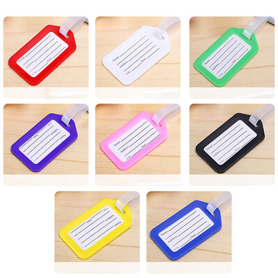 

10X Travel Luggage Bag Tag Name Address ID Label Plastic Suitcase Checked Baggage Tags 560034