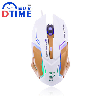 

The new DTIME wired optical 6 key emitting USB notebook computer games gaming mouse manufacturers wholesale