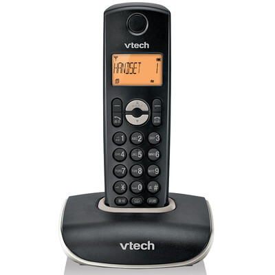 

VTE Vtech VT1047CN digital cordless telephone stand-alone backlit household terrestrial fixed office wireless host black