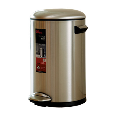

Multi-room TAYOHYA Milan mute trash can have a foot-on cleaning bucket sand steel -12L