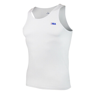 

NBA Vest Men&39s Pure Color Elastic Cotton Tight Soft Soft Basketball Sports Vest White XXL