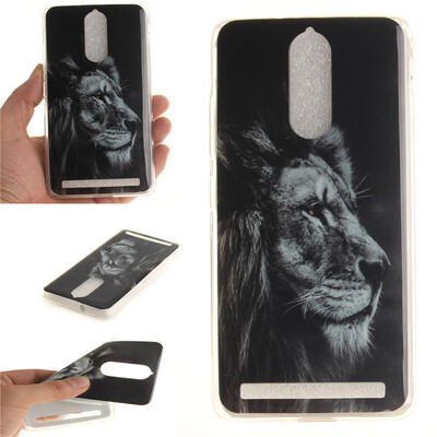 

Black lion Pattern Soft Thin TPU Rubber Silicone Gel Case Cover for Lenovo K5 Note