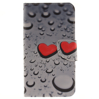

Heart-shaped waterdrop Design PU Leather Flip Cover Wallet Card Holder Case for LG V10