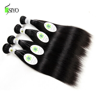 

Mink Brazilian Virgin Hair Straight 7A Unprocessed Virgin Brazilian Straight Hair Extension 4 Bundle Deals Remy Human Hair Weave