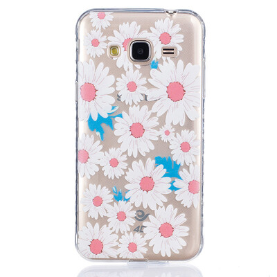 

Big chrysanthemum Pattern Soft Thin TPU Rubber Silicone Gel Case Cover for SAMSUNG Galaxy J3J3 2016 J320
