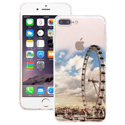 

YOMO Apple iPhone7 plus mobile phone shell / mobile phone case slim painted soft shell series Ferris wheel