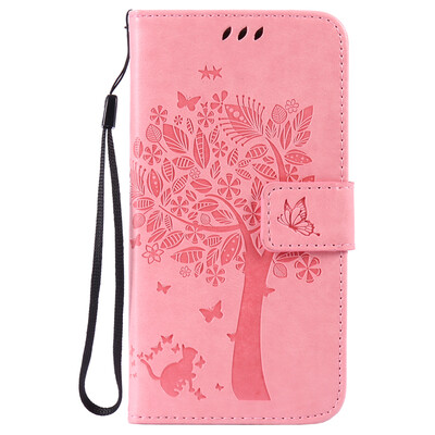 

Pink Tree Design PU кожа флип крышку кошелек карты держатель чехол для SAMSUNG G530