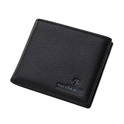 

Woodpecker (TUCANO) first layer of leather men's cross section wallet lychee pattern soft surface casual open wallets WAA3063A-89B
