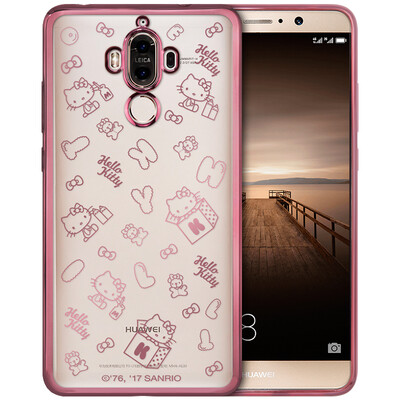 

Youjia Hello Kitty series Huawei mate9 phone shell / protective cover plating thin shatter-resistant soft shell letters Katie