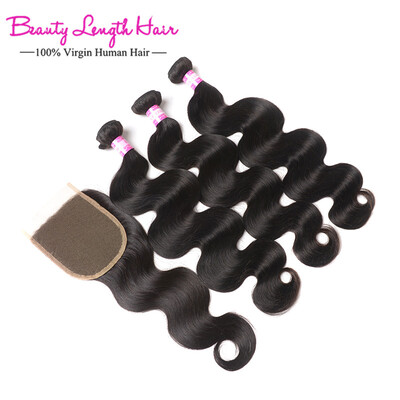 

Malaysian Body Wave With Closure Free Middle Three Part Closure With Bundles Body Wave Human Hair Extensions