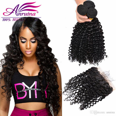 

Cheapest Indian Deep wave With Frontal Full 360 Lace Frontal With Bundle Deep Wave Natural Raw Indian Virgin Hair With Closure