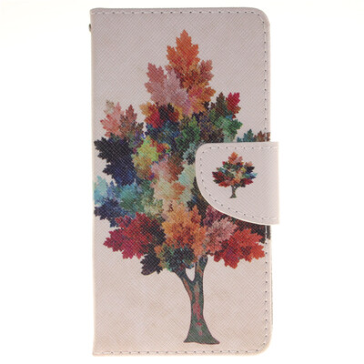 

Colorful tree Design PU Leather Flip Cover Wallet Card Holder Case for HUAWEI P9