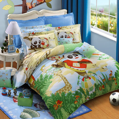 

FuANNA FUANNA Home Textiles Bedding Cotton Children&39s Five-piece Cotton Kung Fu Football Yellow Single Increased 18m Bed Applicable 203 229cm