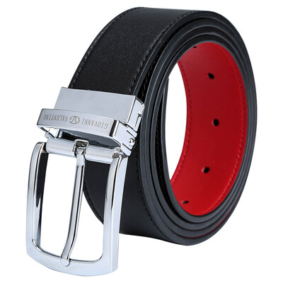 

Giovanni Valentino (GIOVANNI VALENTINO) Men's Belt Business Casual Cattle Leather Belt Simple Fashion Buckle 740384210 Black