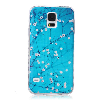 

Plum blossom Pattern Soft Thin TPU Rubber Silicone Gel Case Cover for SAMSUNG GALAXY S5