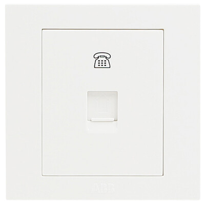

ABB switch socket panel a telephone socket 86 single connection machine telephone line socket Yongzhi series white AH321
