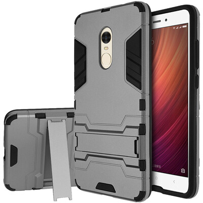 

KOOLIFE red rice NOTE4 mobile phone shell wrestling bracket protection sleeve wrestling belt bracket for red rice note4 armor series - deep gray