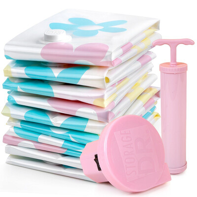 

Jingdong Supermarket Storage Dr DRSTORAGE 9 silk thick sunflower vacuum compression bag 3 extra 3 3 small 3 hand roll contains hand pump pump