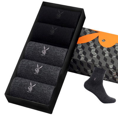 

Playboy (PLAYBOY) 2901 Мужские носки Мужские носки Хлопок в трубке Спорт Бизнес досуг дышащий Мужские хлопчатобумажные носки 5 двойных подарочных коробок 2 черный 3 темно-серый