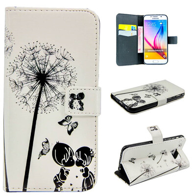 

Children and dandelion Design PU Leather Flip Cover Wallet Card Holder Case for SAMSUNG GALAXY S6