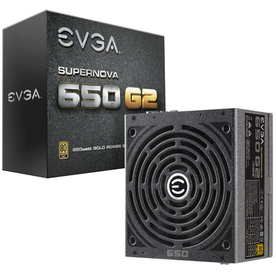 

650w 650 G2 EVGA Номинальная мощность (80PLUS Gold / полные модули / год гарантии 7 / 14см вентилятор / энергии ECO / полностью японские конденсаторы)
