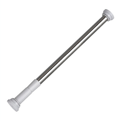 

Mercure guest shower curtain rod stainless steel large round head spring enhanced type punch-free telescopic rod 14m-26m multi-function wardrobe pole curtain curtain curtain rod balcony drying rod