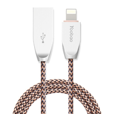 

Yoobao Zinc Alloy Apple Data Cable Charging Cable For Apple iPhone7 / 5s / se / 6 / 6s / Plus iPad4 / 5 1m YB412 Deep Ash